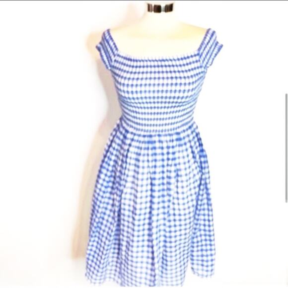 J. Crew gingham off the shoulder dress - Picture 5 of 9